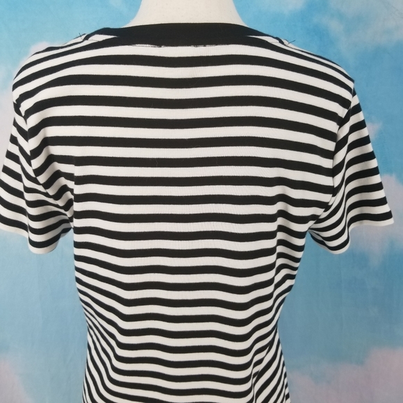 Calvin Klein Stripe Tee Dress Logo Front - Medium  NWT - Picture 2 of 9